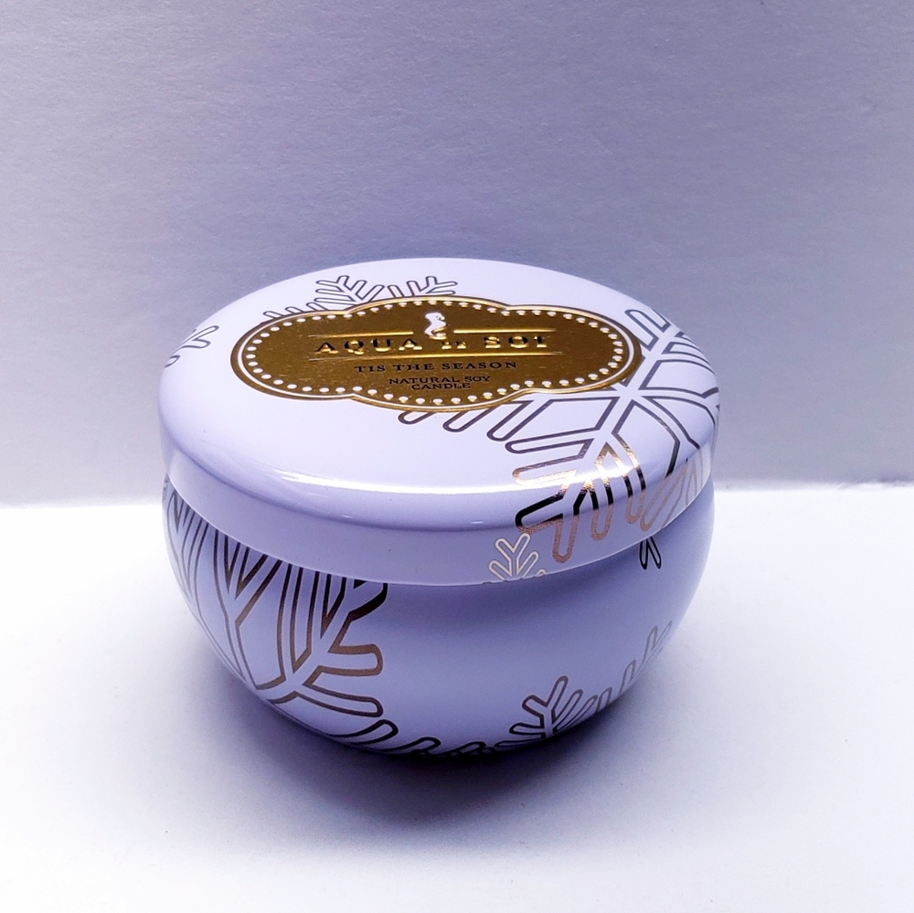 Natural Soy Candles TIS THE SEASON Aqua de Soi Tin Candle, 9 oz